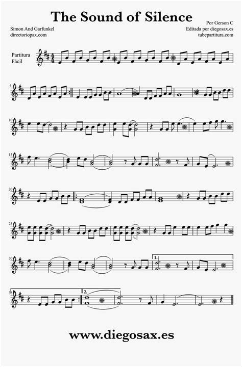 Sheet Music Hello Darkness My Old Friend Partitura Hd Png Download Kindpng