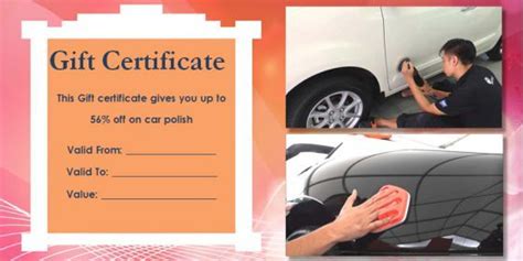 Automotive Gift Certificate Template 3 TEMPLATES EXAMPLE