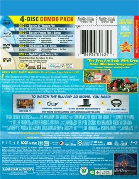 Toy Story 2 3d Blu Ray 3d Blu Ray Dvd Digital Copy Blu Ray