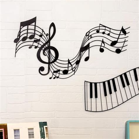 Buy Flowing Musical Notes Metal Wall Decor Online At Lowest Price In