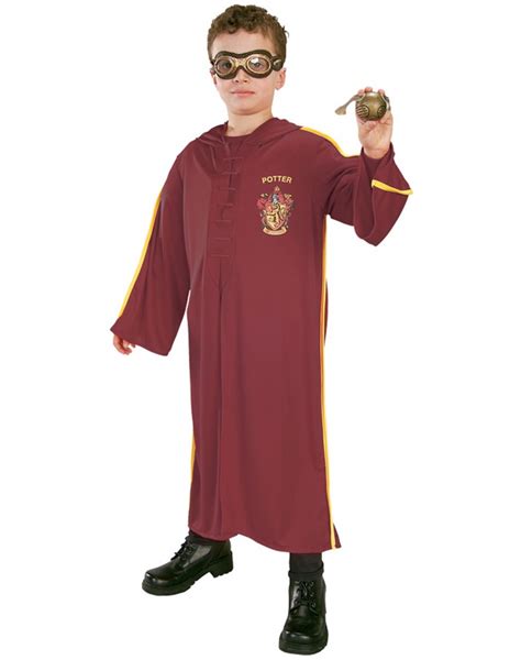 Quidditch Kit Gryffindor Robe Goggles And Golden Snitch Costume Set