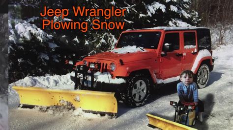 Jeep Wrangler Plowing Snow In A Blizzard Youtube