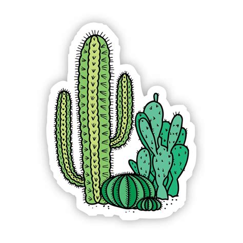 Green Cacti Aesthetic Sticker Aesthetic Stickers Green Sticker