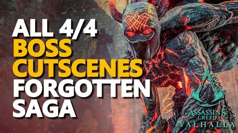 All The Forgotten Saga Boss Fight Cutscenes Ac Valhalla Youtube