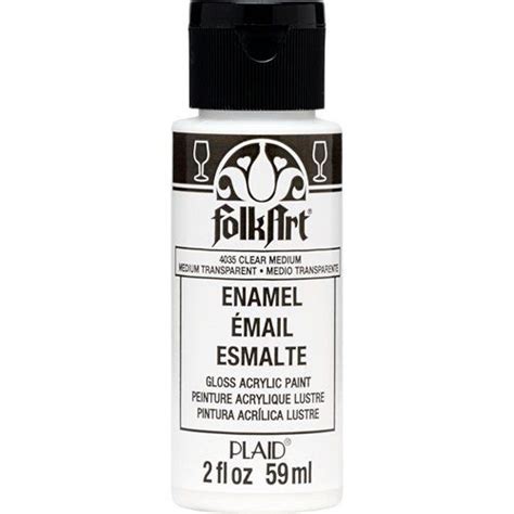 Folkart ® Enamels™ Mediums Clear Medium 2 Oz Painting Glassware Frosted Glass Paint