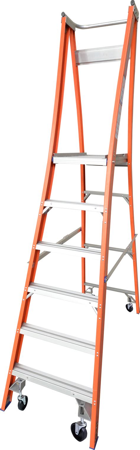 Fiberglass Platform Ladders 6 Step
