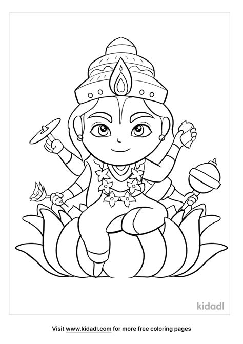 Free Vishnu Coloring Page Coloring Page Printables Kidadl