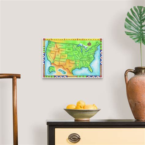 Map Of The Usa Wall Art Canvas Prints Framed Prints Wall Peels