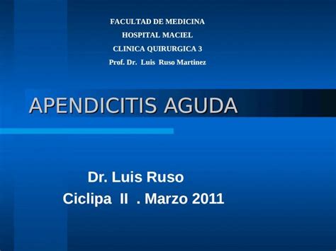 PPT Apendicitis Aguda Teorico Ciclipa 2 Marzo 2011 DOKUMEN TIPS