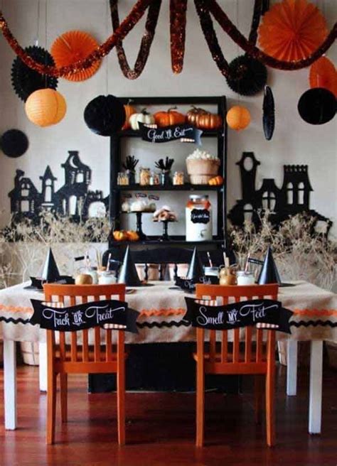 Black And Orange Party Decorations Black Orange Halloween Halloween Party