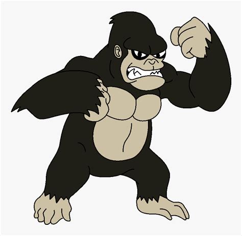 Transparent King Kong Clipart Cartoon Gorilla Hd Png Download Kindpng