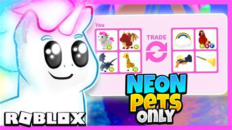 I Traded Only Neon Pets In Adopt Me For 24 Hours Adopt Me Roblox