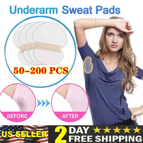 50 200pcs Underarm Sweat Pads Absorb Liners From Armpit Sticker Anti