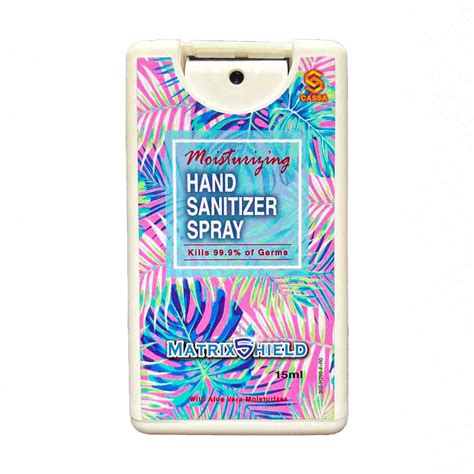 Cassa Pocket Size Hand Sanitizer Spray Tropical Palm Leaves 15ml