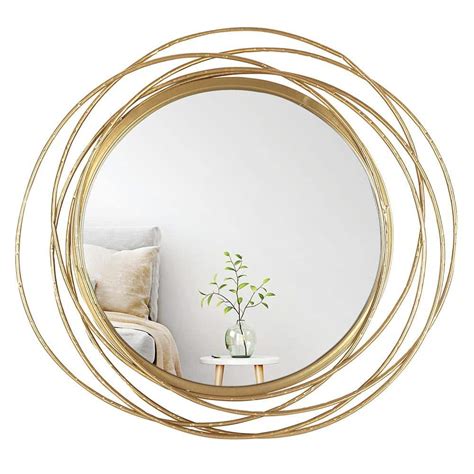 Mirrorize Canada 20 Dia Framed Gold Round Wall Mirror Circle Rings