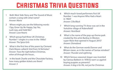With that in mind, we put together these christmas trivia printable games for you to use at your next holiday get together. 5 Best Free Printable Christmas Trivia Questions ...