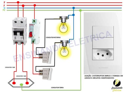 The Wiring Diagram For An Electrical Outlet With Two Lights And One
