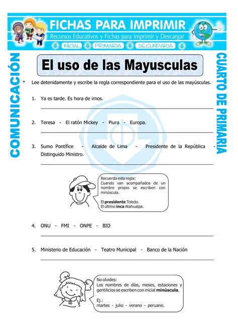 Uso De Las Mayusculas Con Ejemplos Gufa
