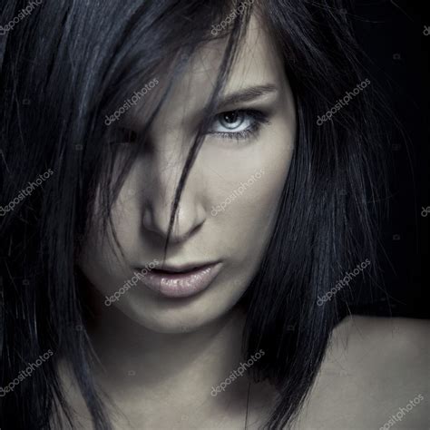 Emotion Expression Dark Girl Face — Stock Photo © Fotoduki 7309696