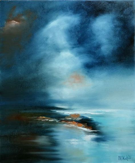 Mystic Island Is A Contemporary Abstract Sea Painting By Niki Katiki