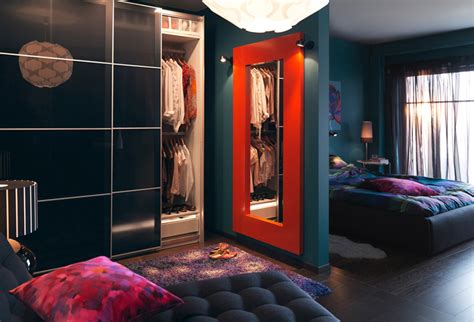 Mix with dark furniture, a large mirror and a modern scandanavian light evedal. IKEA Bedroom Design Ideas 2011 | DigsDigs