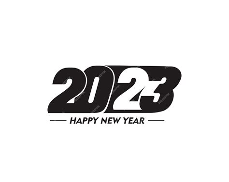 Happy New Year Text Vector 2023 Get New Year 2023 Update