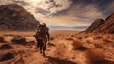 Premium Ai Image Desert Survival Training Background