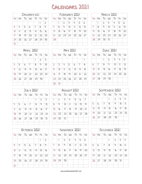 Downloads are subject to this site's term of use. 56+ Printable Calendar 2021 One Page, US 2021 Calendar Yearly Blank
