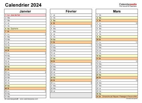 Calendrier 2024 Excel Word Et Pdf Calendarpedia