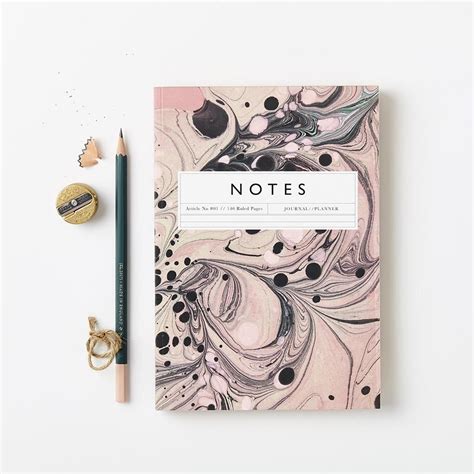 Marble Ink Notebook In 2021 Pretty Stationery Handcrafted Journals