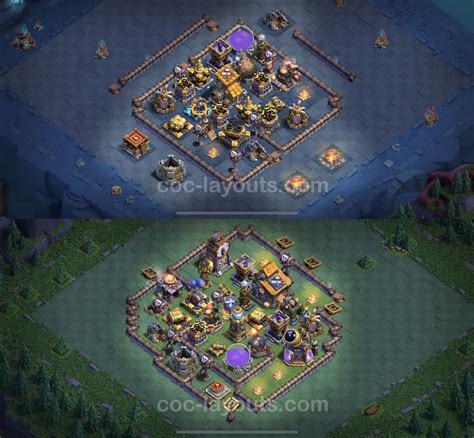 Top Builder Hall Level 10 Anti 3 Stars Base with Link - Clash of Clans