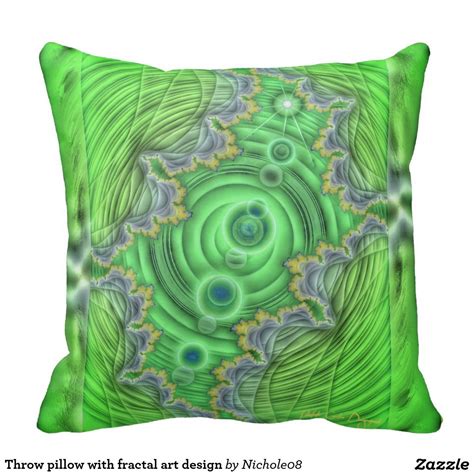 Throw Pillow With Fractal Art Design Pillows Throw Pillows Fractal Art