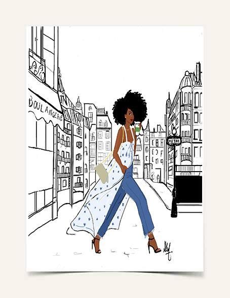 print — nicholle kobi boutique black girl art black women art signed art prints