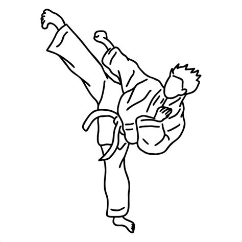 Karate Kick Icon Fighter 19513378 Vector Art At Vecteezy