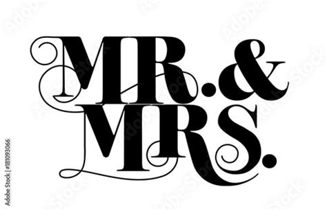 Mrand Mrslettering Design Vintage Style Appropriate For Weddings