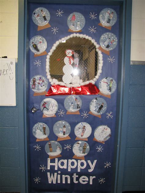 Adapted This Snowglobe Idea And Turned It Into A Winter Wonderland Door