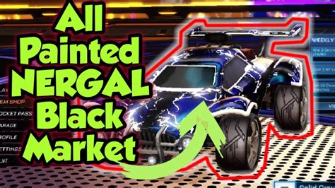 Every Painted Nergal Black Market Decal Rocket League Youtube