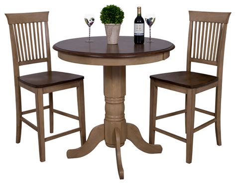 2 out of 5 & up & up. 3-Piece Brookpond 36" Round Pub Table Set With Fancy Slat Stools - Indoor Pub And Bistro Tables ...