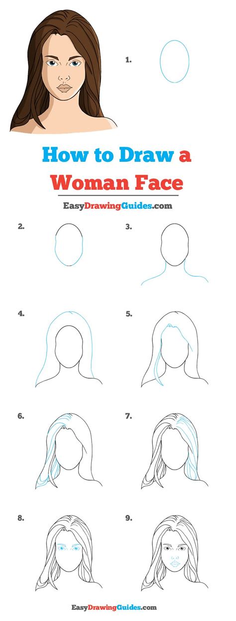 How To Draw A Woman S Face Really Easy Drawing Tutorial In Drawing Tutorial Easy