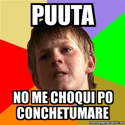 Meme Chico Malo Puuta No Me Choqui Po Conchetumare