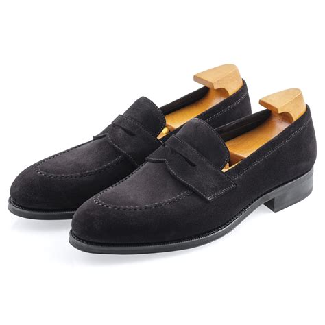 Black Suede Penny Loafer