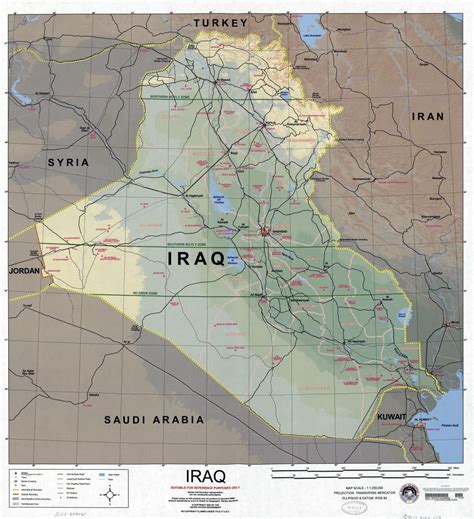 Large Scale Detailed Map Of Iraq With Other Marks 2003 Iraq Asia