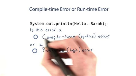 Compile Time And Runtime Errors Intro To Java Programming Youtube