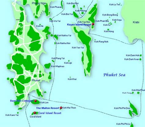 Phang Nga Islands Map Phuket Thailand • Mappery