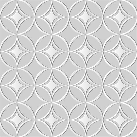 Premium Vector Damask Seamless 3d Paper Art Round Cross