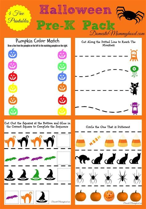 Halloween Printables For Preschoolers Worksheets