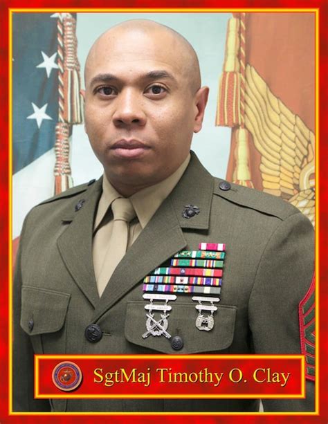 Sgt Maj Timothy O Clay 6th Marine Corps District Leaders