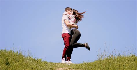 Free Images Walking Person Running Jumping Love Park Kiss Couple Jogging Hug Fun