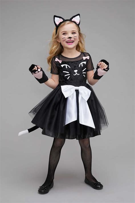 Black Cat Costume For Girls Costumi Di Carnevale Halloween Bambini