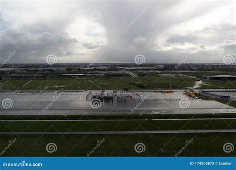 Amsterdam Netherland February 26 2020 Schipol Airport Aerial View